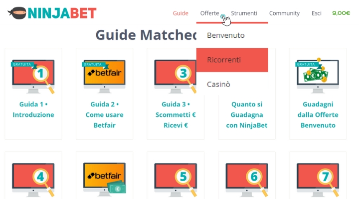 entrate-extra-premium-ninjabet-matched-betting-scommesse-online-betfair-ricorrenti-esclusive