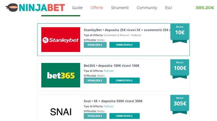 bonus-snai-rollover-ninjabet-matched-betting-scommesse-online-betfair-prima-di-iniziare